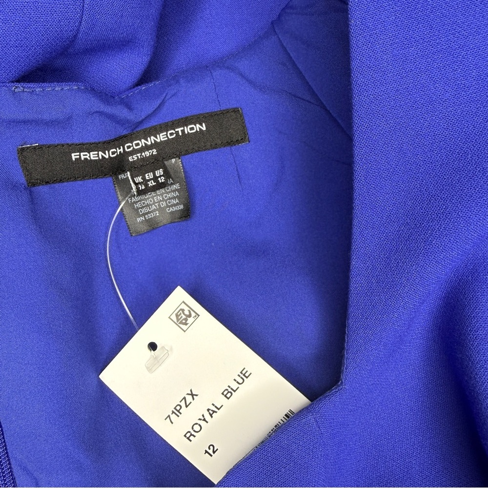 French Connection Royal Blue Whisper Short Sleeve Sheath Dress‎ - Picture 6 of 6